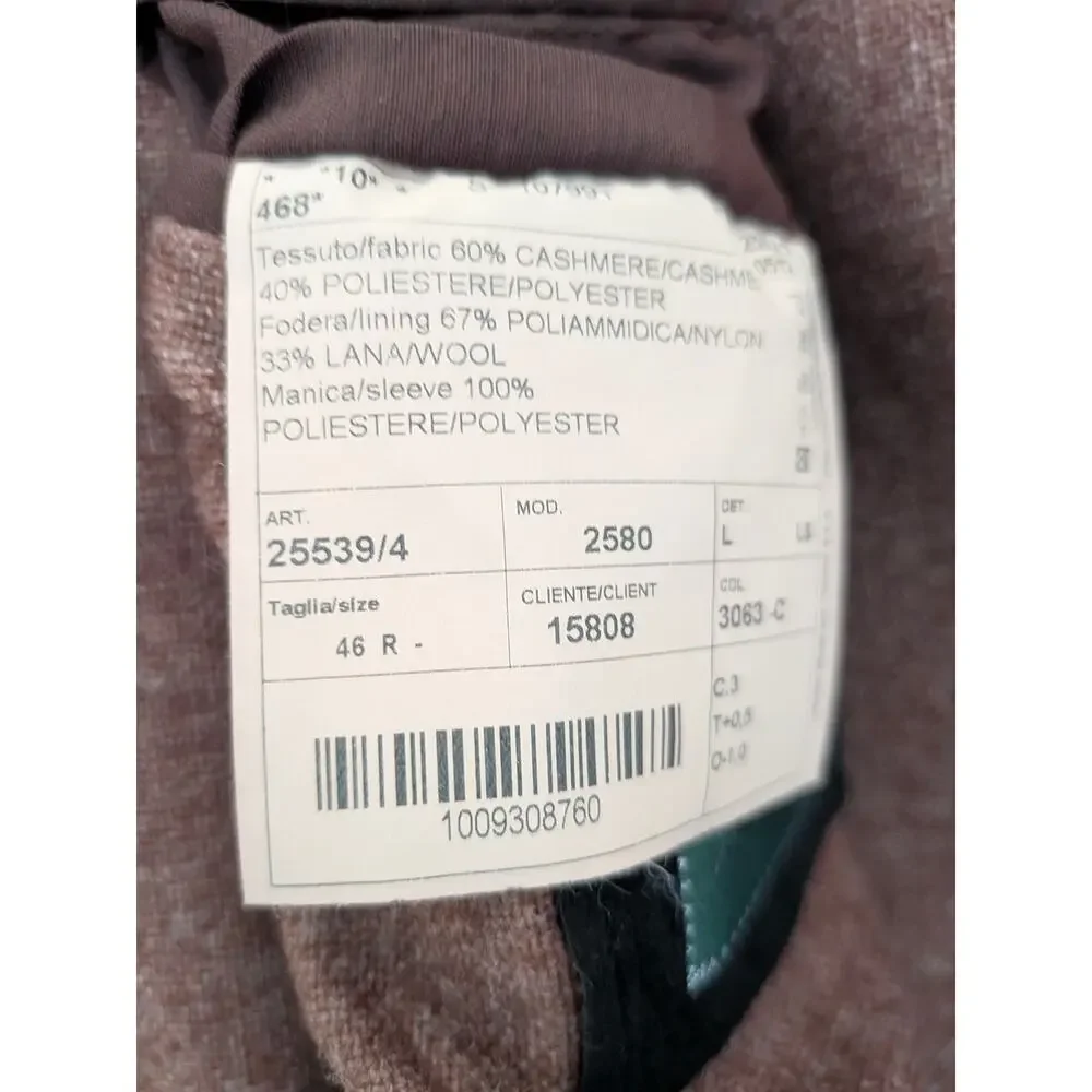 NWT Brando Cashmere Blend Sport Coat 3 Button US 36 Unstructured L.B.M. 1911